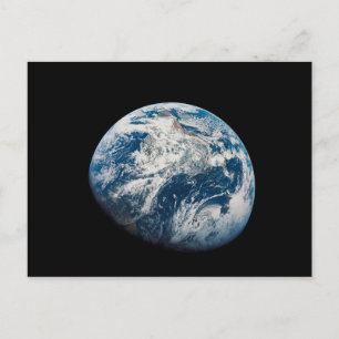 Aollo 8宇宙船から取り出された地球。 ポストカード