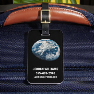 Aollo 8宇宙船から取り出された地球。 ラゲッジタグ