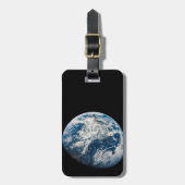 Aollo 8宇宙船から取り出された地球。 ラゲッジタグ (正面縦)