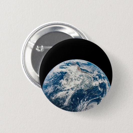 Aollo 8宇宙船から取り出された地球。 缶バッジ (正面&裏面)