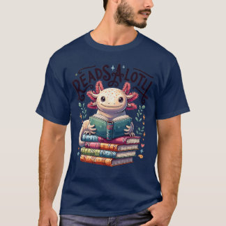 Aolotlの本を読むAolotl 読書好き 本の虫 少年 少女 Tシャツ