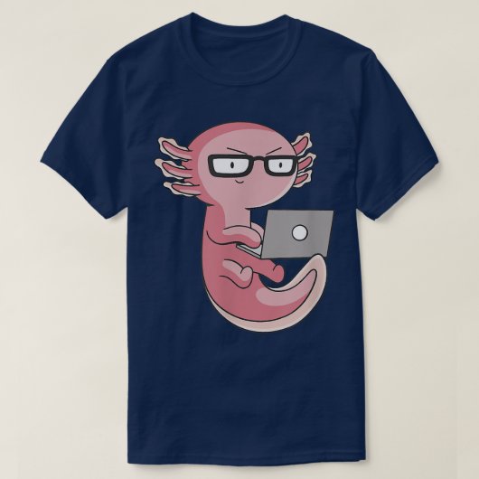 Aolotl Hacker Computer IT AolotlsかわいいJapan Ani Tシャツ (デザイン正面)