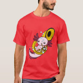 Aolotl Playing Sousaphone Marching Band retro Tシャツ (正面)