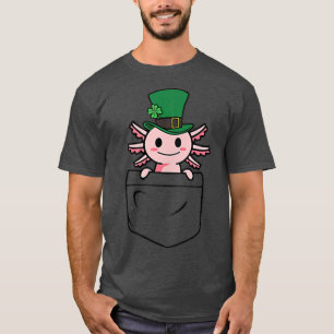 Aolotl with Leprechaun Hat Aolotlかわいいズセントパトリック Tシャツ