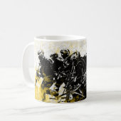 AOM米国の海洋corpの芸術作品を襲って下さい、すくって下さい コーヒーマグカップ (正面左)