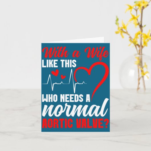 Aortic Valve Warrior Wife Heart Surgery Valve Repl カード (黄色い花)