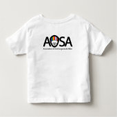 AOSA Toddler Tシャツ（フロントロゴとバックロゴ） トドラーTシャツ (裏面)