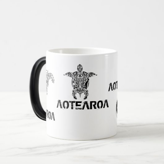 AOTEAROAのキーウィのニュージーランドのコップ モーフィングマグカップ (正面左)