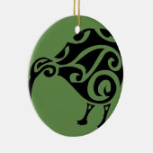 AOTEAROAニュージーランドのキーウィ セラミックオーナメント (右)