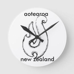 aotearoaニュージーランド ラウンド壁時計