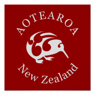 AotearoaニュージーランドKIWIポスター ポスター