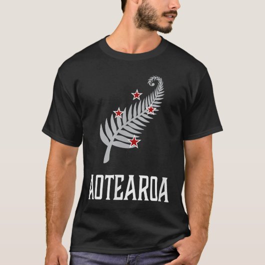 Aotearoa,ニュージーランド – ニュージーランド人キウイTシャツ Tシャツ (正面)