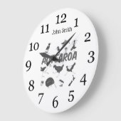 Aotearoa birds NZ ラージ壁時計 (傾斜)