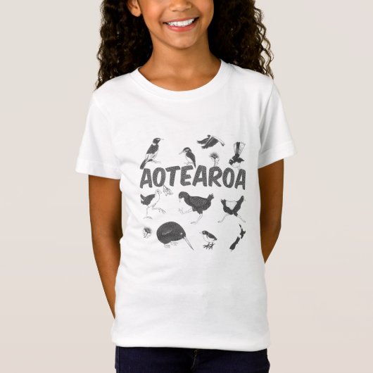 Aotearoa birds NZ Tシャツ (正面)