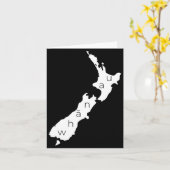 Aotearoa New Zealand With Kiwi Whanau Maori  カード (黄色い花)
