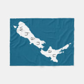Aotearoa New Zealand With Kiwi Whanau Maori  フリースブランケット (正面(横))