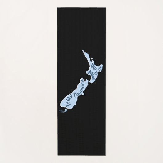 AOTEAROA NZ COUNTRY ISLANDS MAORI NAMES KIWI ヨガマット (正面)