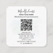 *~* AP10 QRフラワーバード・オブ・パラダイス水彩画 スクエア名刺 (裏面)