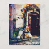 ** AP12イタリアフィレンスモータースクーター石版 ポストカード (正面)