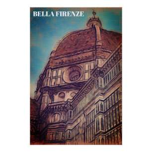 ** AP12 DUOMO Church Firenze Florence Italy Poster ポスター