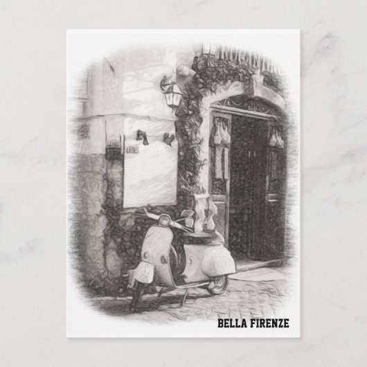 * AP12 Scooter Florence Cobblestone イタリアン Italia ポストカード (正面)