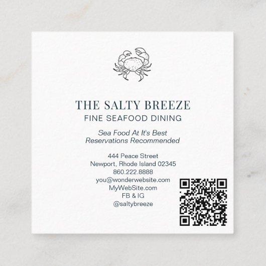 *~* AP13ヒーリング80ビーチWAVE誕生の金星 スクエア名刺 (裏面)