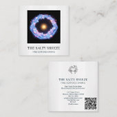 *~* AP13ビーチウェーブヨガスパマッサージ霊気92 スクエア名刺 (正面/裏面)