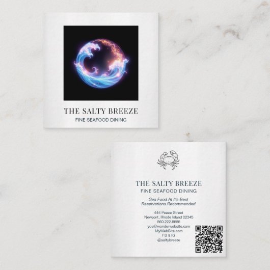 *~* AP13ビーチウェーブレストランカントリークラブ98 スクエア名刺 (正面/裏面)