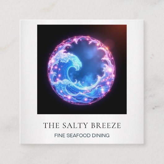 *~* AP13ビーチ航海の沿岸ボーツ魚釣り103 スクエア名刺 (正面)