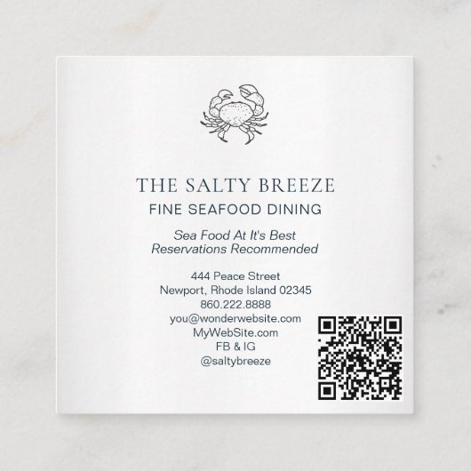 *~* AP13沿岸航海のボート魚釣り96 スクエア名刺 (裏面)