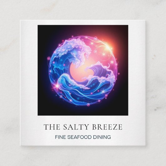 *~* AP13沿岸航海のボート魚釣り96 スクエア名刺 (正面)