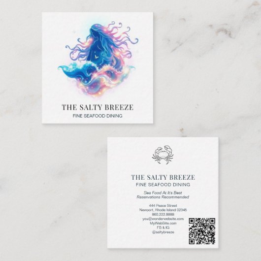 *~* AP13癒しビーチ金星72のWAVE誕生 スクエア名刺 (正面/裏面)