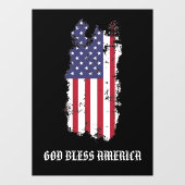 * AP16アメリカ国旗グランジ愛国神がアメリカを祝福 ウィンドウサイン (シート)