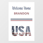 *~* AP16ウェルカムホーム軍隊愛国的アメリカ ウィンドウサイン