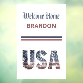 *~* AP16ウェルカムホーム軍隊愛国的アメリカ ウィンドウサイン