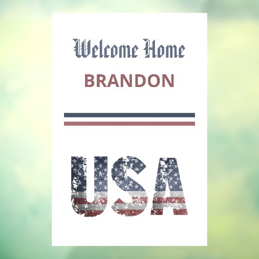 *~* AP16ウェルカムホーム軍隊愛国的アメリカ ウィンドウサイン (シート3)