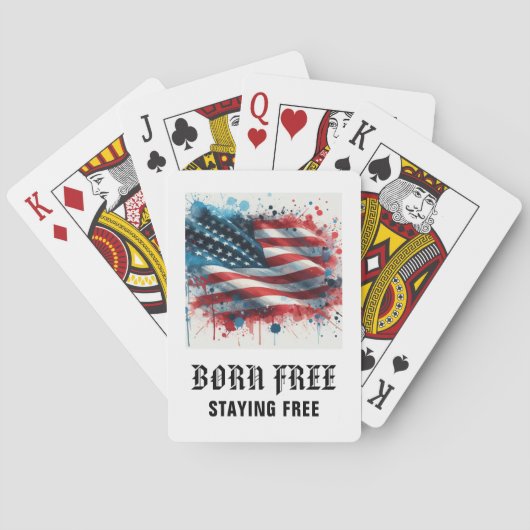 *** AP16 アメリカ国旗 ベテラン 1 Born Free トランプ (裏面)