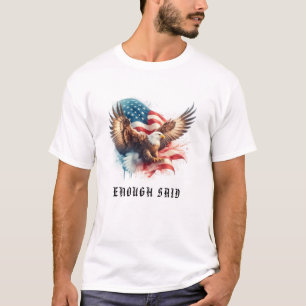 *~* AP16 – アメリカ国旗Bald EAGLE USA アート Tシャツ