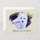 *~* AP18極小枝キツネ白雪キツネ北極 ポストカード (正面/裏面)