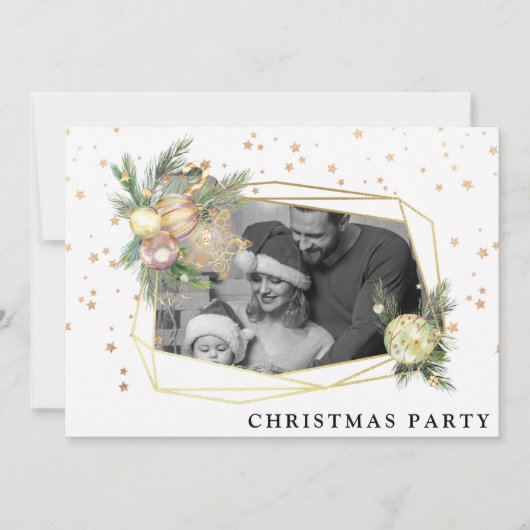 *~* AP20ファミリクリスマス企業のパーティー写真 招待状 (正面)