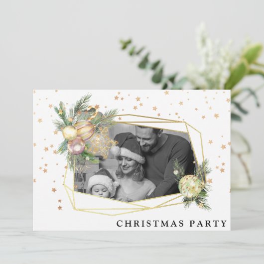 *~* AP20ファミリクリスマス企業のパーティー写真 招待状 (スタンド正面)
