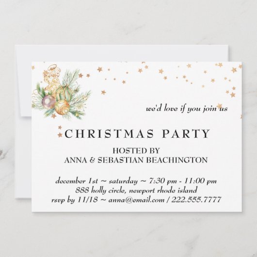 *~* AP20ファミリクリスマス企業のパーティー写真 招待状 (裏面)