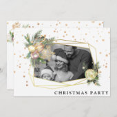 *~* AP20ファミリクリスマス企業のパーティー写真 招待状 (正面/裏面)