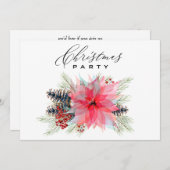 * AP20ファミリーポインセチア企業のクリスマスパーティー 招待状 (正面/裏面)