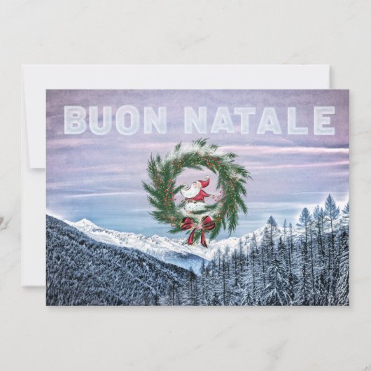 * AP20 BUON NATALE Italian Language Christmas 招待状 (正面)