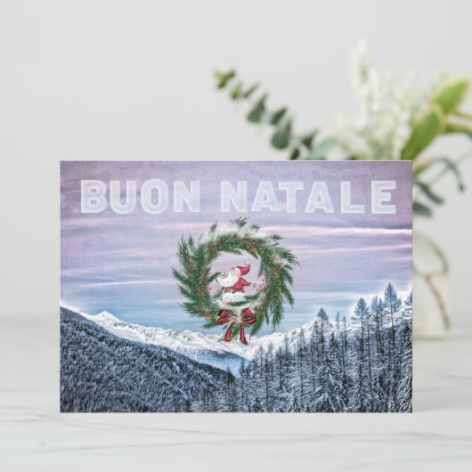 * AP20 BUON NATALE Italian Language Christmas 招待状 (スタンド正面)