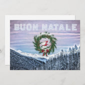 * AP20 BUON NATALE Italian Language Christmas 招待状 (正面/裏面)