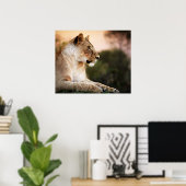 *~* AP23水芸術的色ゴールデンライオアートネス ポスター (ホームオフィス)