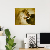 *~* AP23水芸術的色ゴールデンライオアートネス ポスター (ホームオフィス)