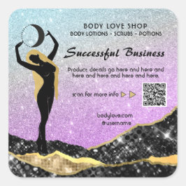 *~* AP24レインボー女神の意図の呪文グラデーション スクエアシール